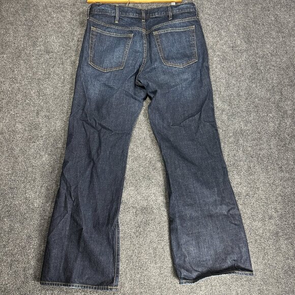 Old Navy Jeans Mens 36 Bootcut Dark Wash Cotton Pockets Zip Fly - Picture 7 of 9